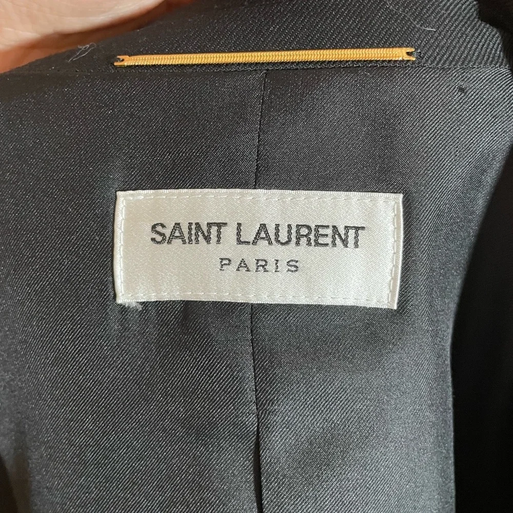 [New with Tags] SINGLE-BREASTED TUBE JACKET IN GABARDINE SAINT LAURENT - Picture 5 of 6